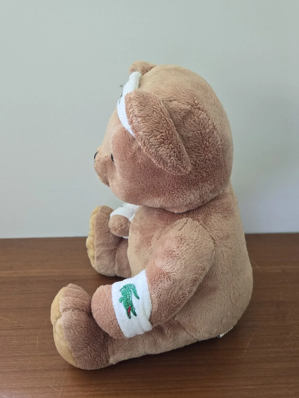 Lacoste Parfums Plush Teddy Bear Alligator Logo Sweat & Arm Bands Stuffed